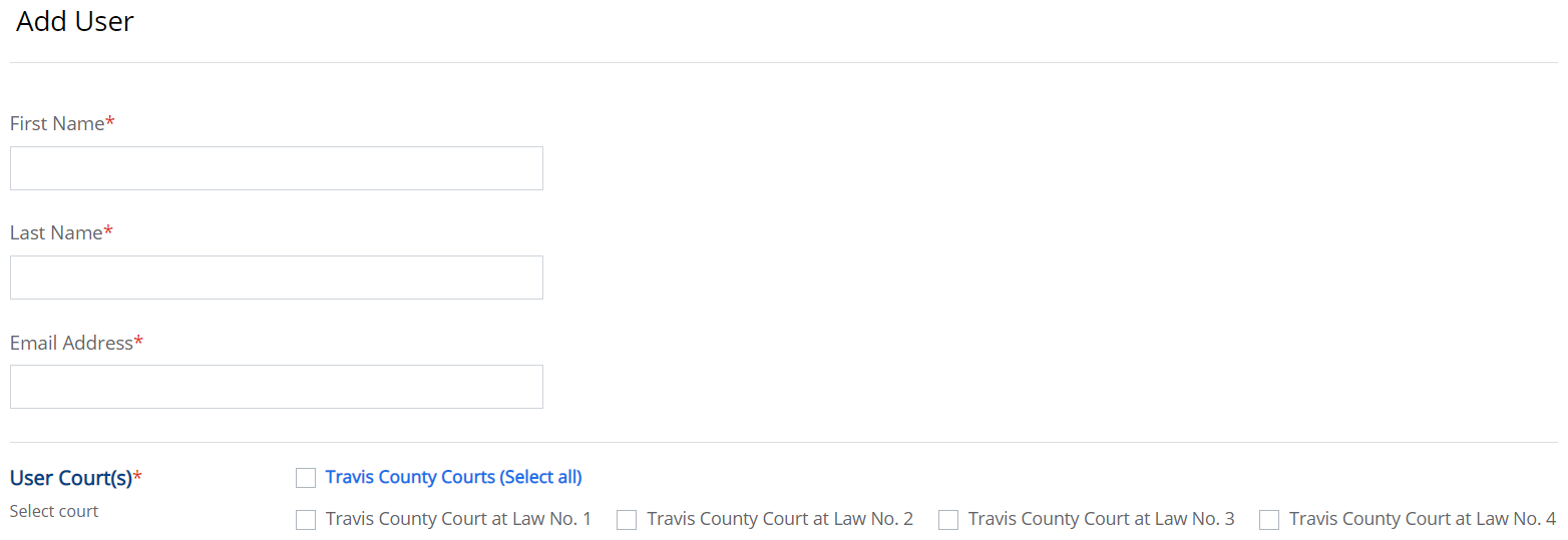 CBP Clerk 10 CBP Add User - User Court(s)