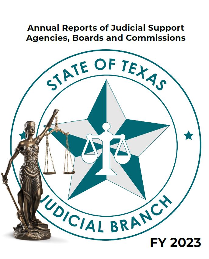 Cover of the FY 2023 Annual Report of the Judicial Support Agencies, Boards and Commissions